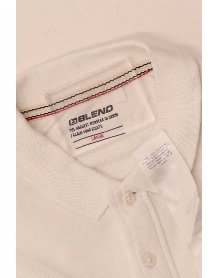 Tricou polo pentru bărbați din bumbac mare cu dungi albe