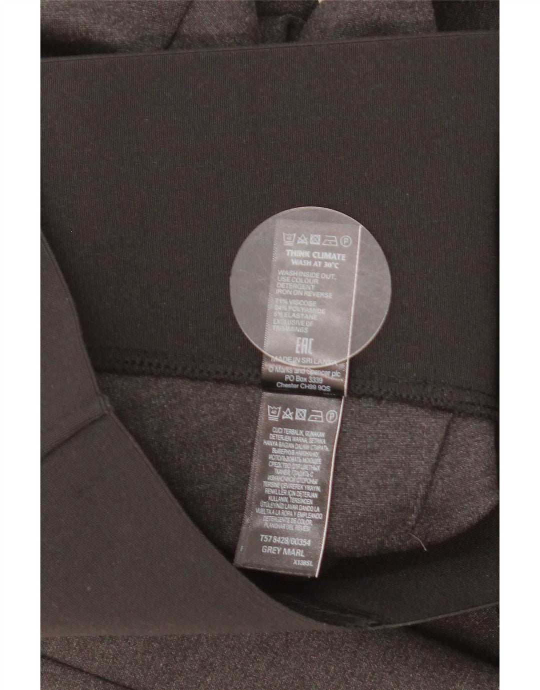 Leggings pentru femei Marks & Spencer UK 18 XL, gri, viscoză