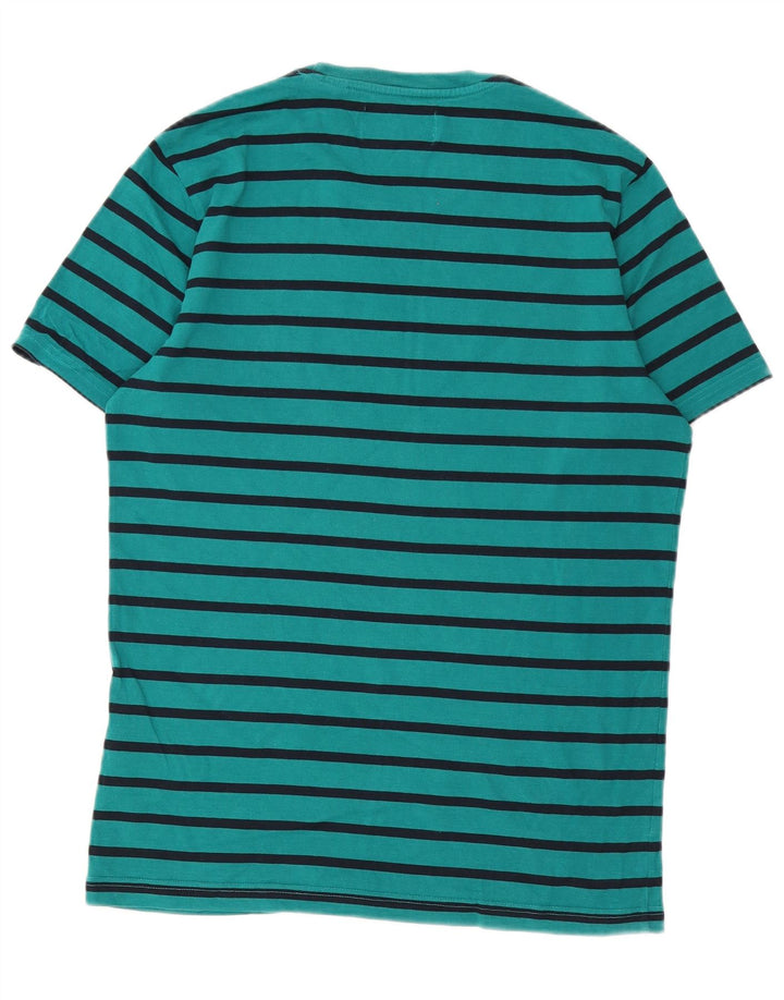 Tricou pentru bărbați Penguin Top din bumbac cu dungi verzi medii
