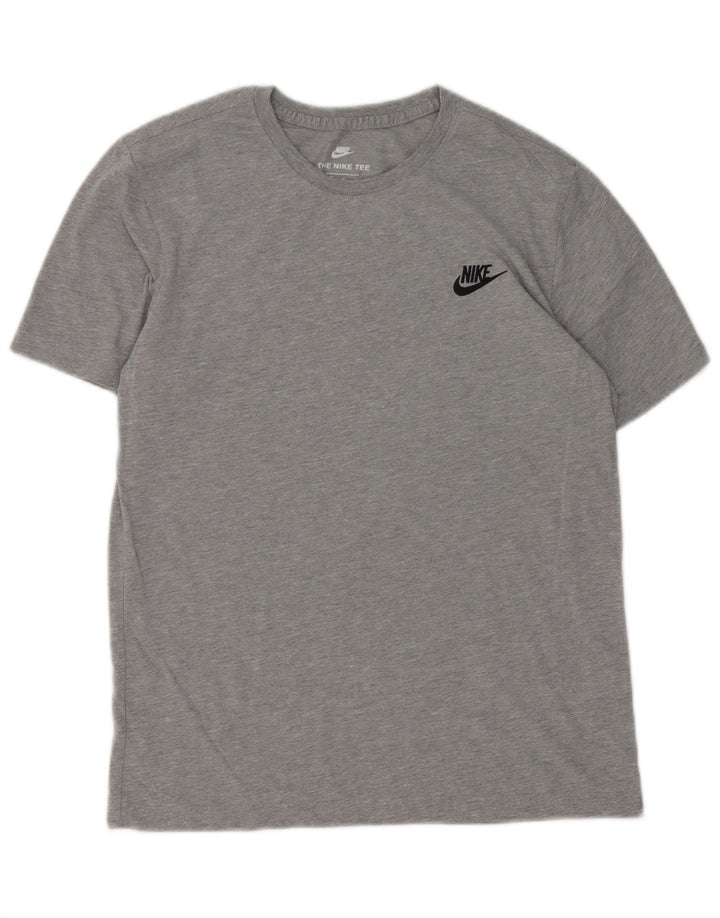 Tricou cu croi atletic Nike pentru bărbați Top, bumbac, gri mediu