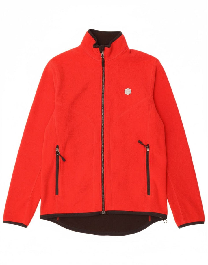 TIMBERLAND Mens Fleece Jacket UK 36 Small Red Polyester