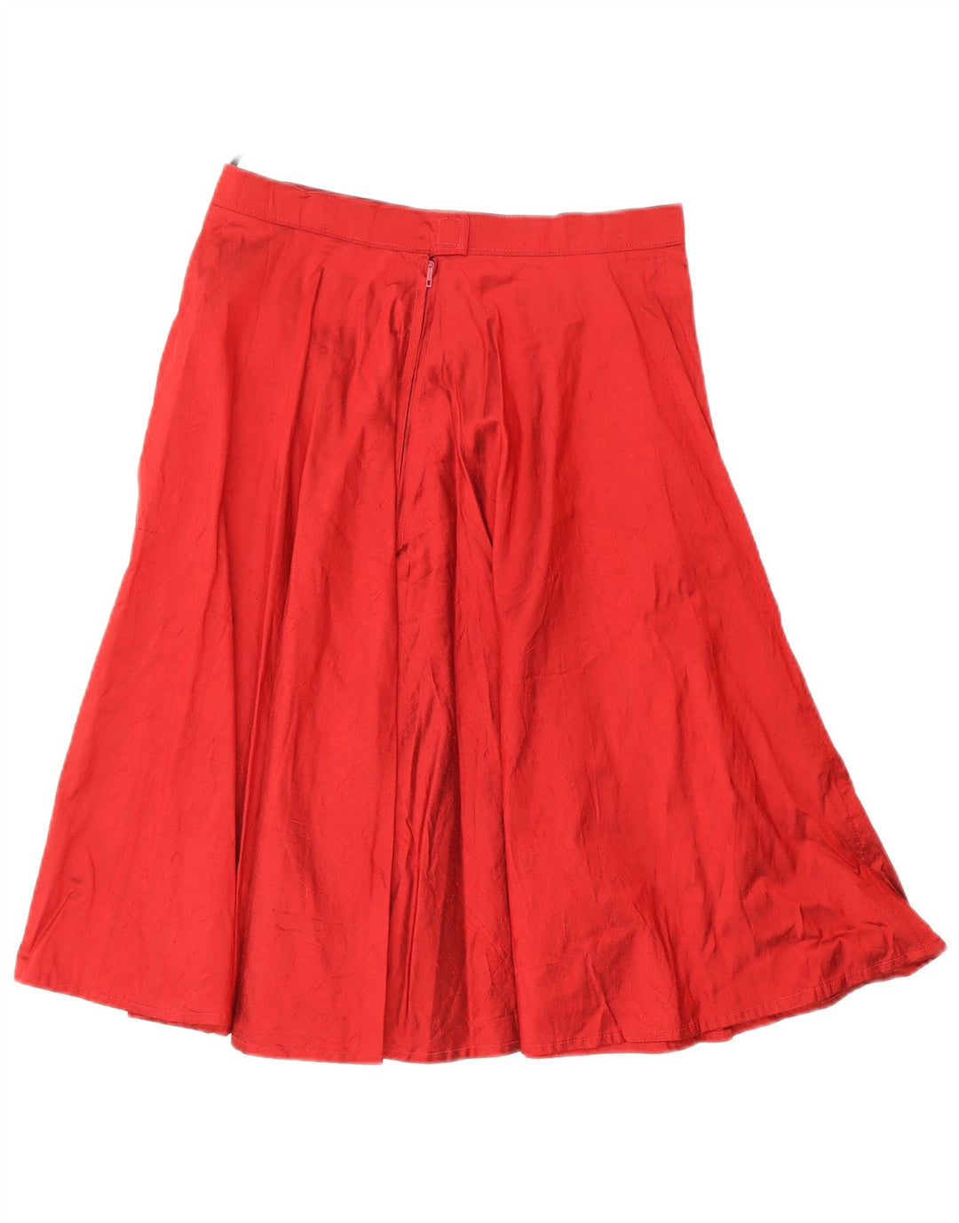 Fusta evazată Midi cu talie înaltă pentru femei Vintage IT 40 Small W26 Red