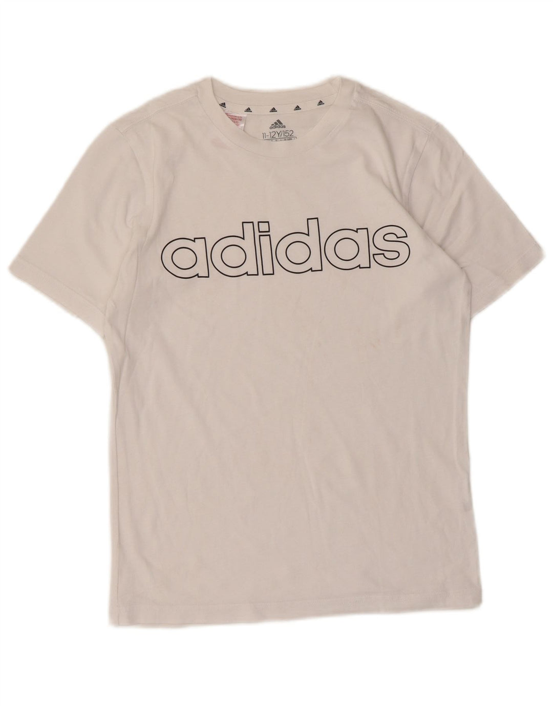 Tricou grafic Adidas pentru băieți Top 11-12 ani alb