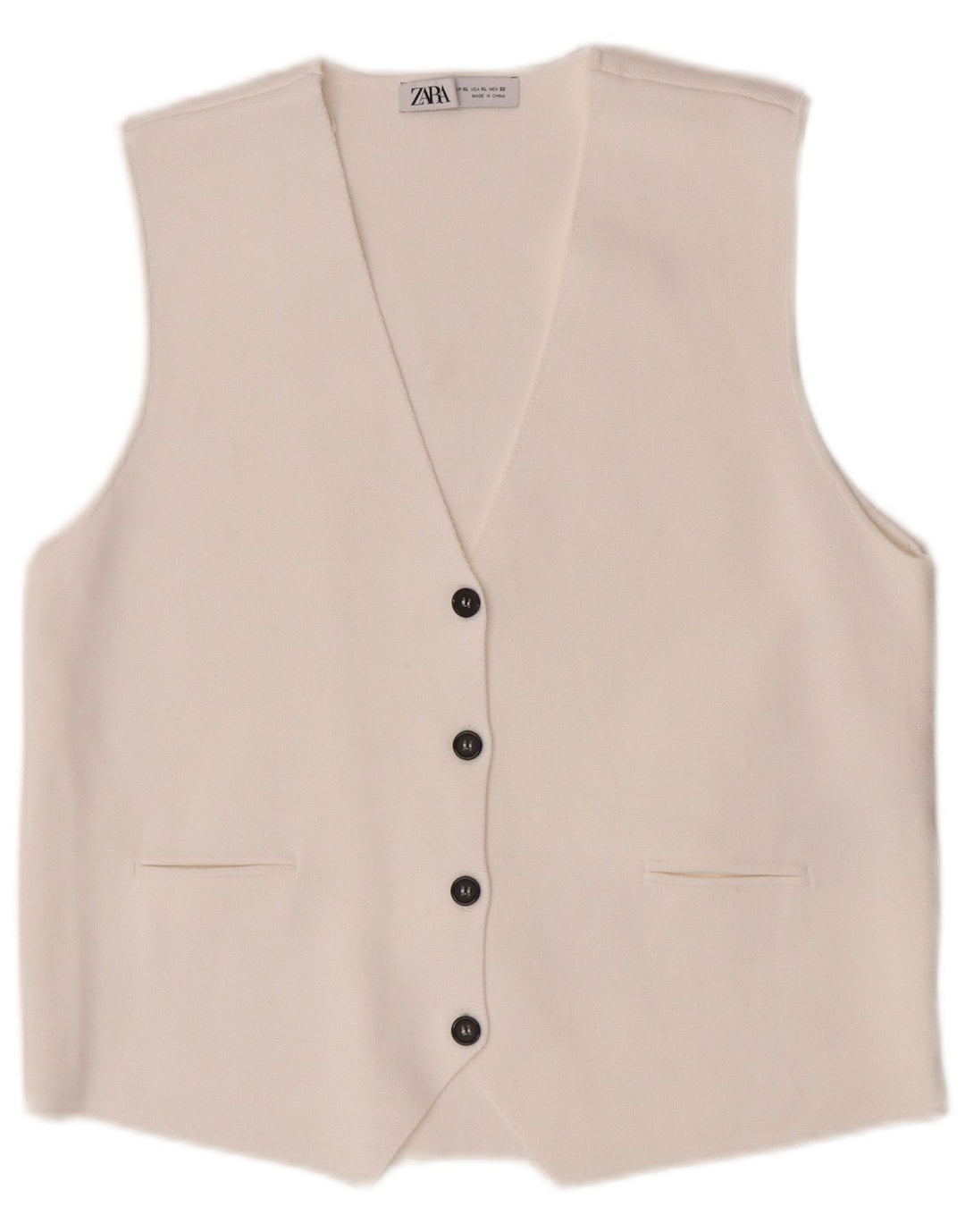 Vestă pentru femei Zara UK 18 XL, viscoză albă