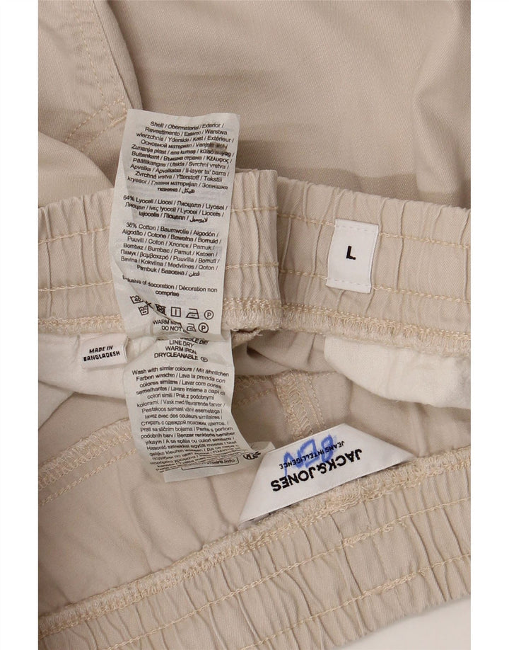 JACK & JONES Pantaloni scurți casual pentru bărbați, mari W32, bej, lyocell