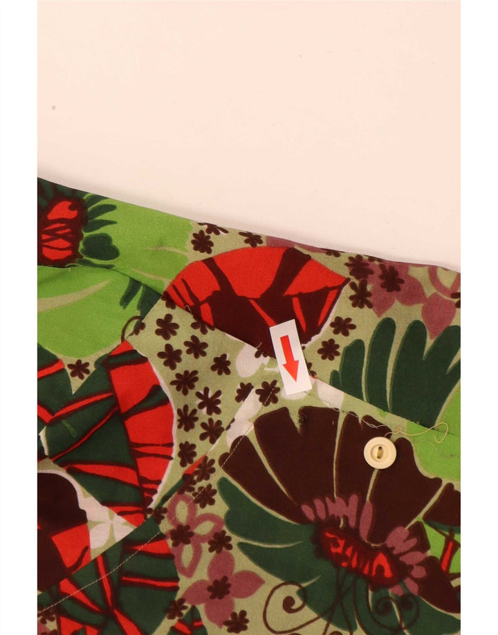 Rochie de bază vintage pentru femei UK 16 mare, verde, florală