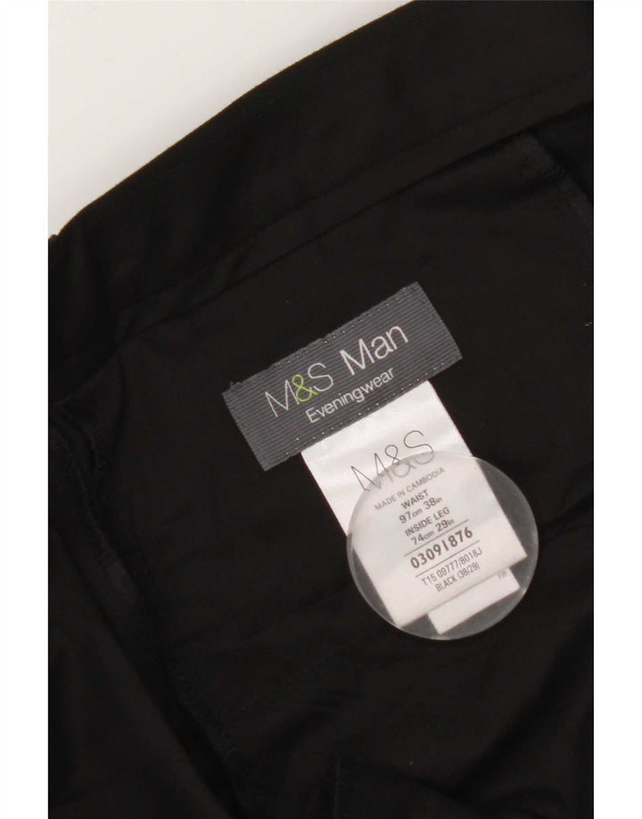 Marks & Spencer Pantaloni drepți pentru bărbați L38 L29 Poliester negru