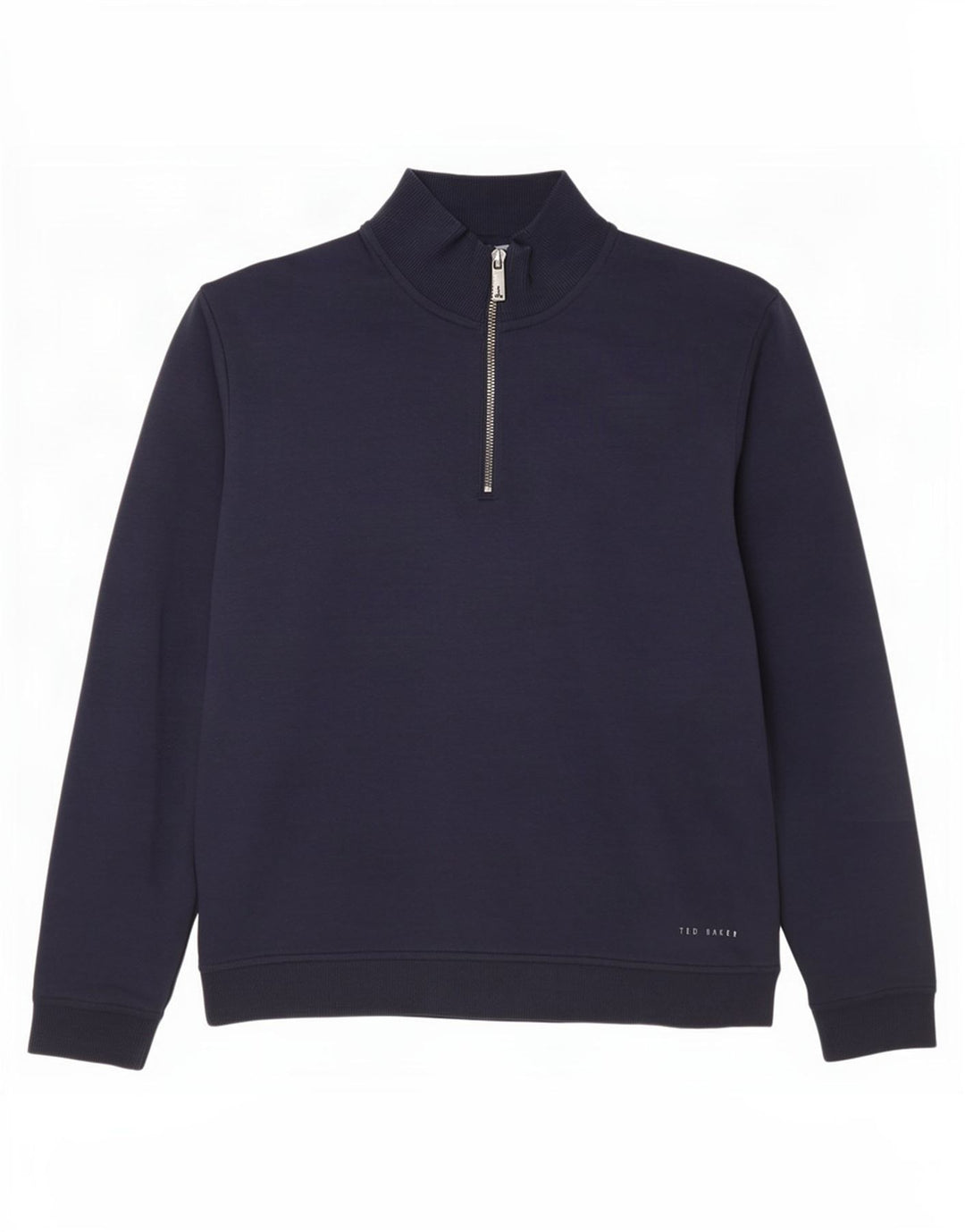 Pulover pentru bărbați Ted Baker, cu fermoar, cu gât, mărimea 3, bumbac, albastru bleumarin mediu