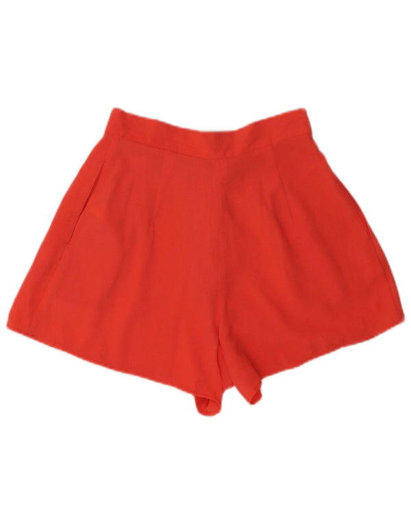 Pantaloni scurți casual Topshop pentru femei, cu talie înaltă, cu fixare, UK 6 XS W24 Portocaliu