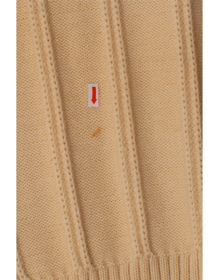 Pulover Cardigan Vintage pentru Damă UK 12 Mediu Lână albă