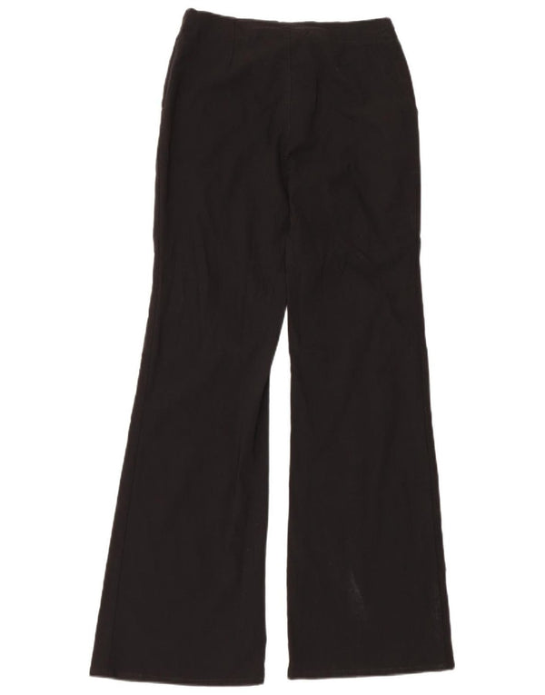 Pantaloni chino Flare pentru femei Topshop UK 12 Medium W30 L32 Viscoză neagră