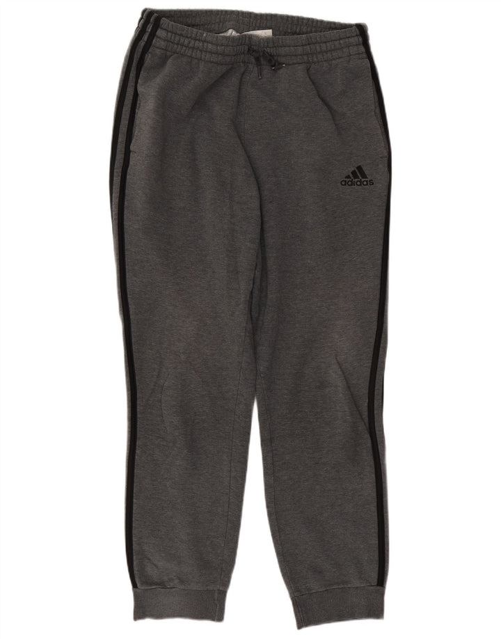 Pantaloni de trening Adidas pentru bărbați Joggeri din bumbac gri mediu