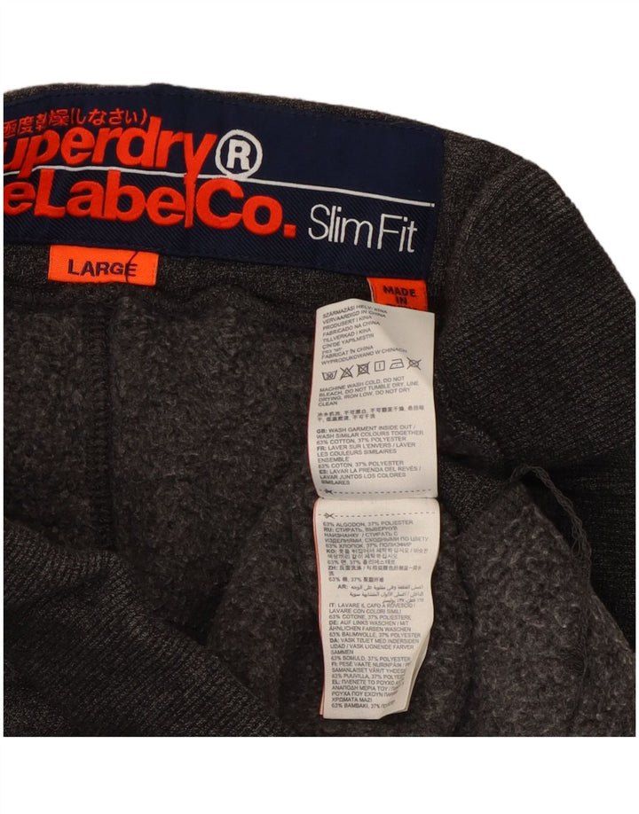 SUPERDRY Pantaloni de trening slim fit pentru femei Joggeri UK 14 mare gri