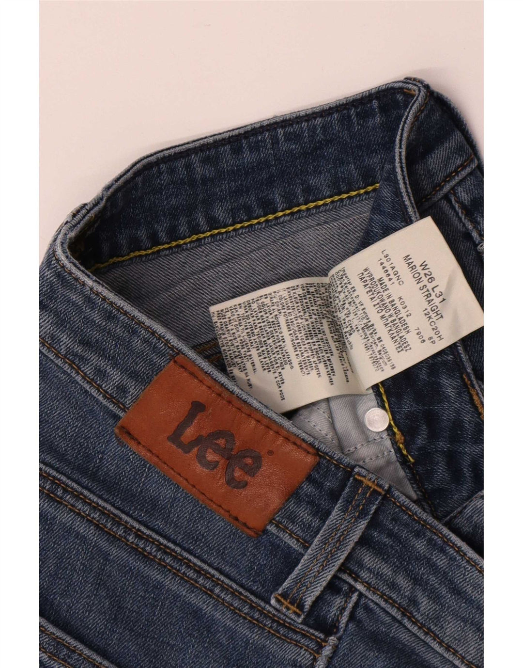 Blugi Lee Marion drepte pentru femei W26 L31 Bumbac albastru