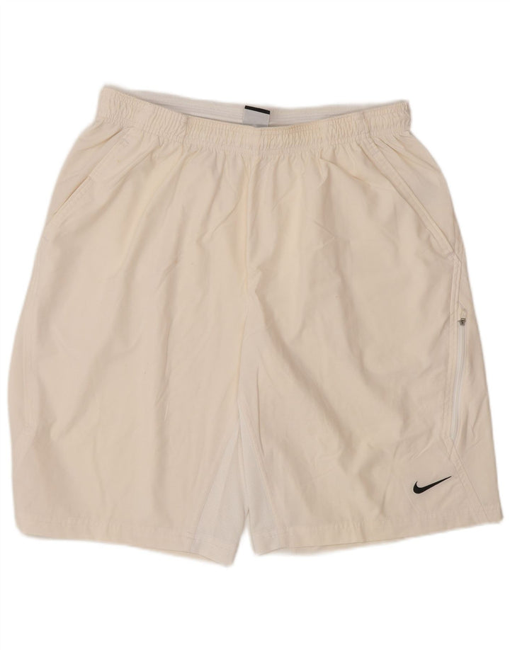Pantaloni scurți sport Nike Dri Fit pentru bărbați, mari, alb, poliester