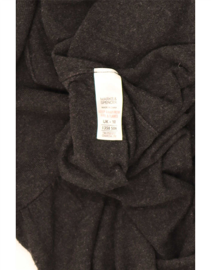 Pulover cardigan cu paragate pentru femei Marks & Spencer UK 10 mic, gri, viscoză