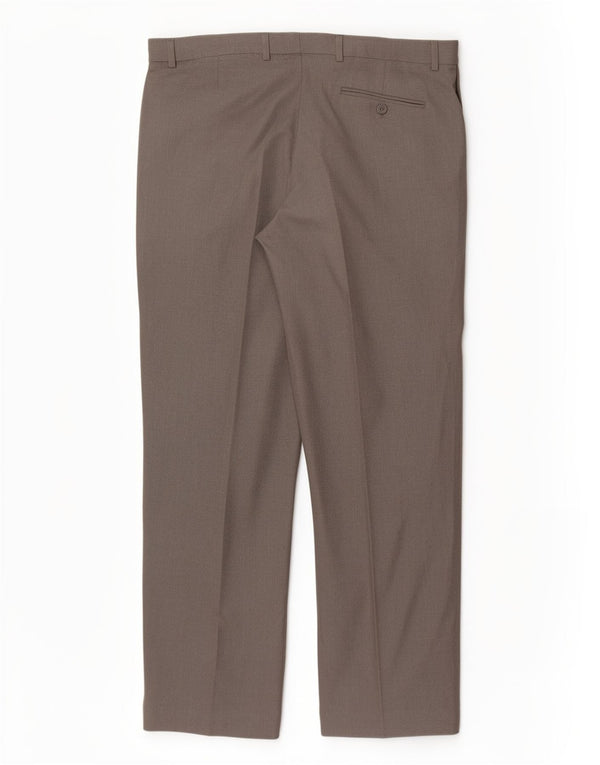 Marks & Spencer Mens Pegged Suit Trousers W36 L31 Grey Polyester