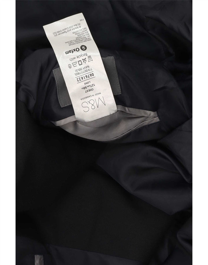 Marks & Spencer jachetă pentru bărbați cu 2 nasturi, UK 50 3XL, bleumarin, poliester