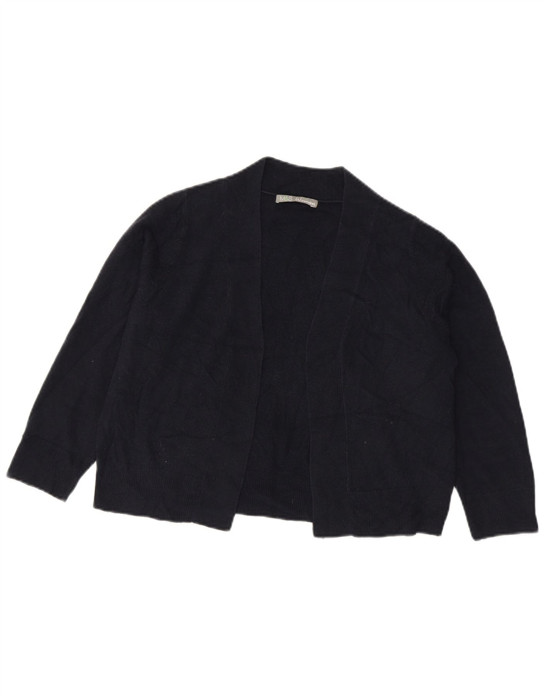 Pulover cardigan pentru femei Marks & Spencer cu mâneci 3/4 UK 14 Medium Bleumarin