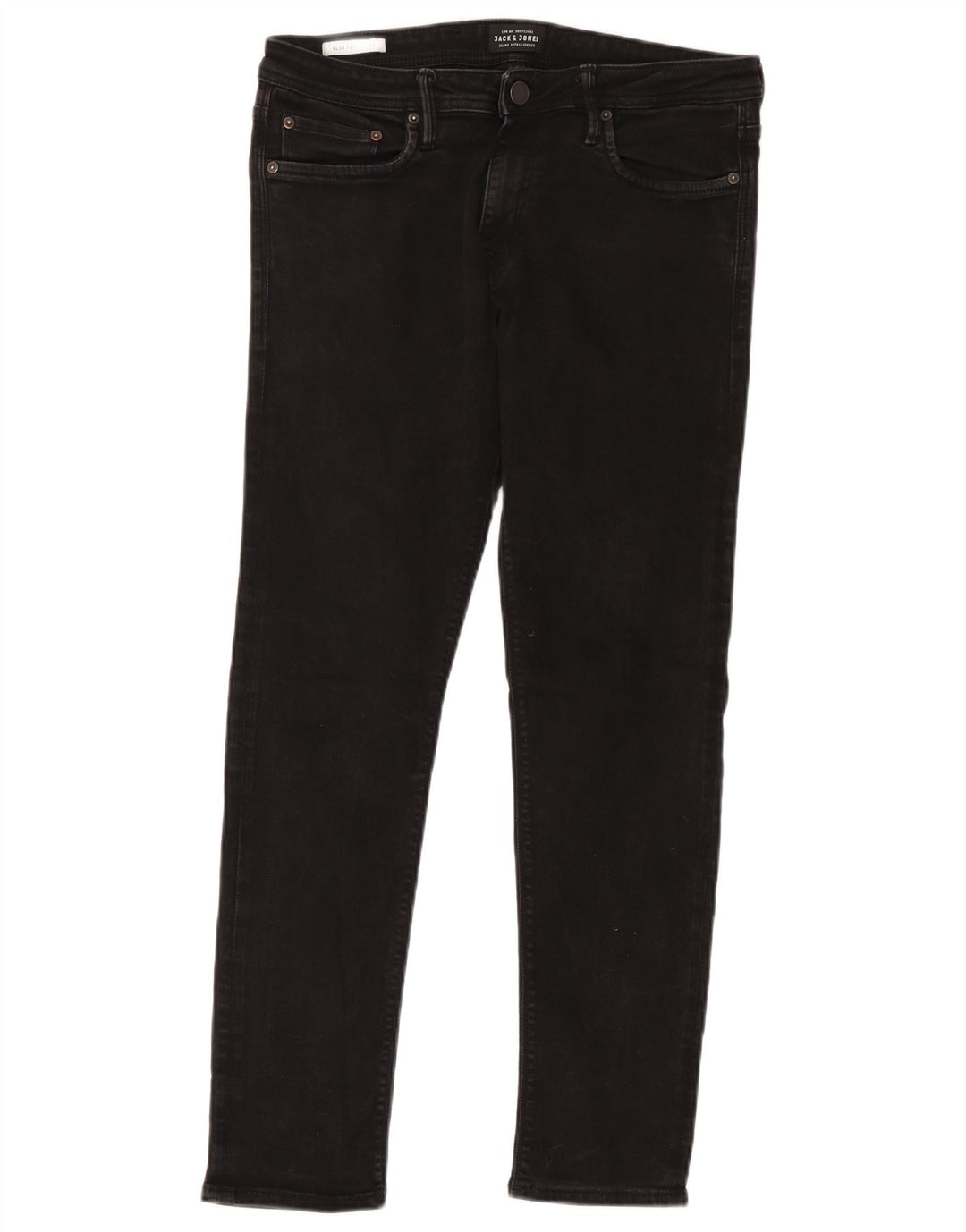Blugi Jack & Jones GLENN Slim pentru bărbați W32 L30 bumbac negru