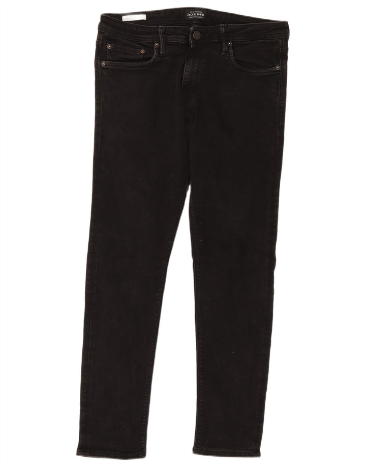 Blugi Jack & Jones GLENN Slim pentru bărbați W32 L30 bumbac negru
