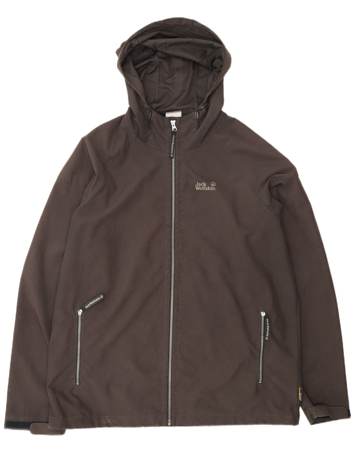 JACK WOLFSKIN Jachetă de ploaie cu glugă pentru bărbați UK 48 2XL Poliester negru