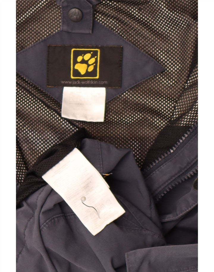 Jack Wolfskin Jachetă de ploaie cu glugă pentru bărbați Marea Britanie 40/42 Poliamidă mare bleumarin