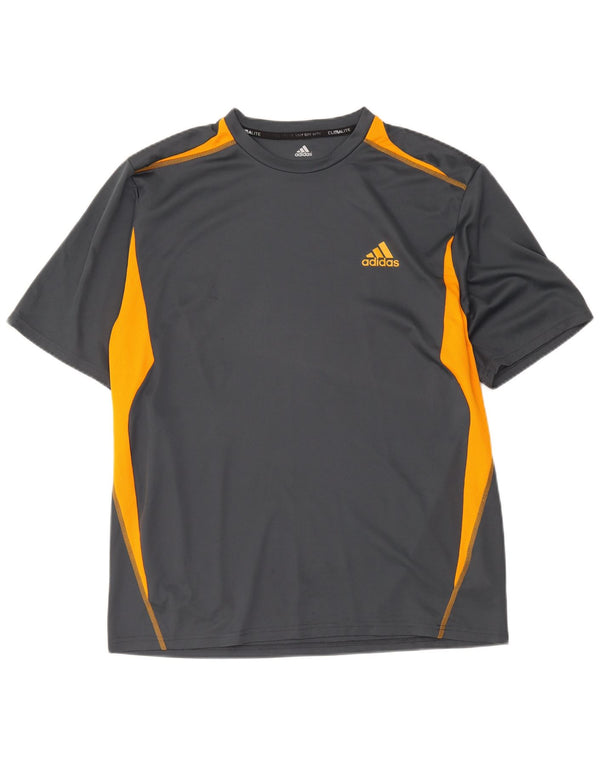 Tricou Adidas Climalite pentru bărbați Top XL Gri poliester color bloc