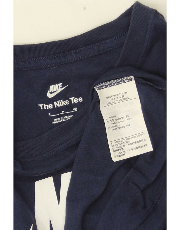 Tricou grafic Nike pentru bărbați Top mic din bumbac bleumarin