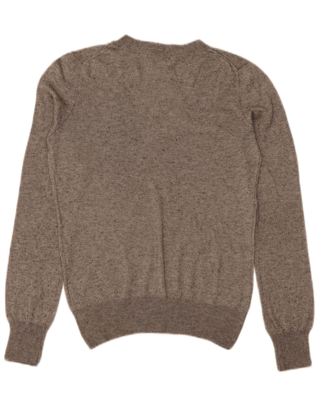Pulover cu decolteu în V Massimo Dutti pentru femei UK 12 Mătase gri mediu