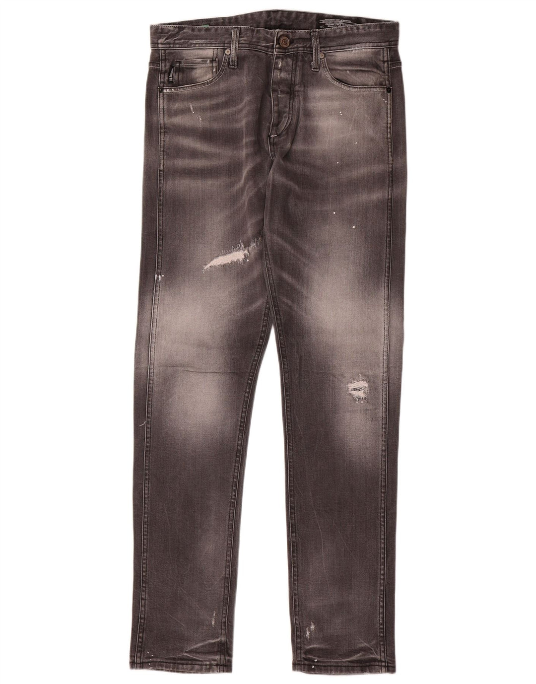 Blugi slim pentru bărbați Jack & Jones Distressed W32 L33 gri