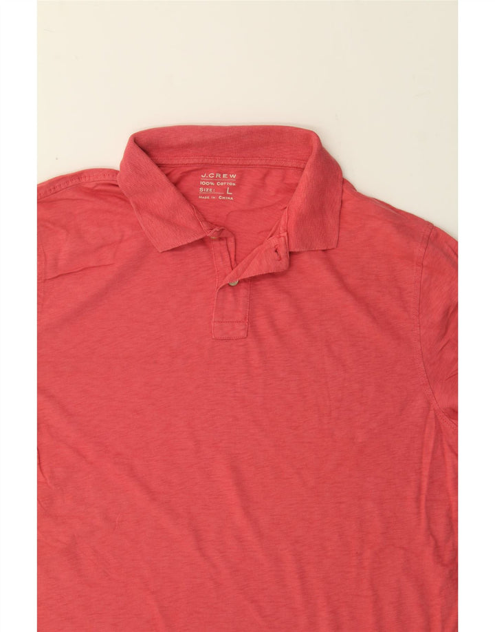 J. CREW Mens Polo Shirt Large Red Cotton Vintage J. Crew and Second-Hand J. Crew from Messina Hembry 