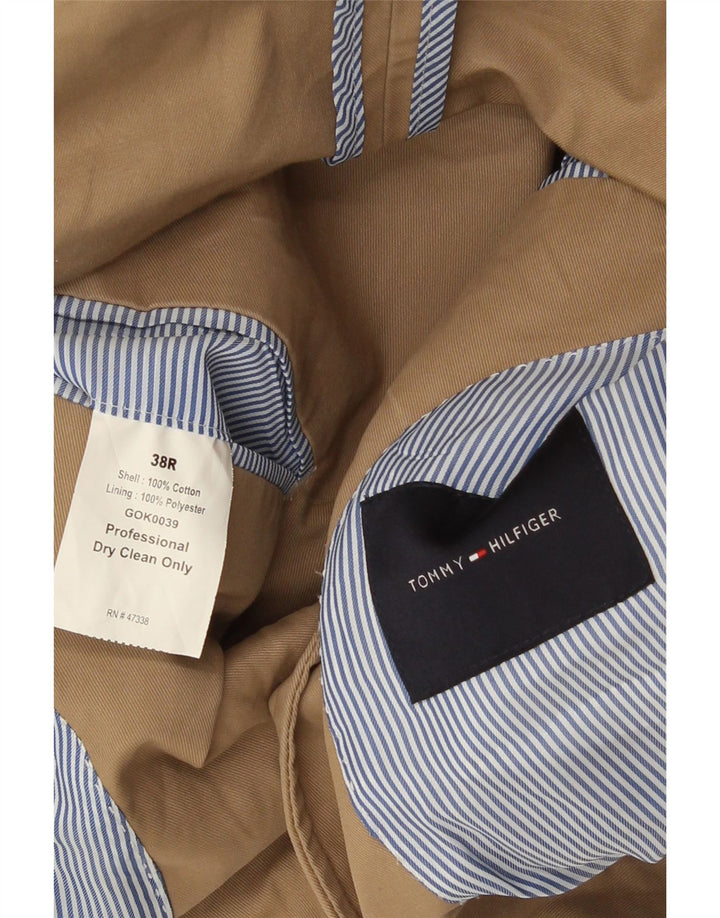 Jachetă pentru bărbați Tommy Hilfiger, cu 2 nasturi, UK 38, bumbac, bej mediu