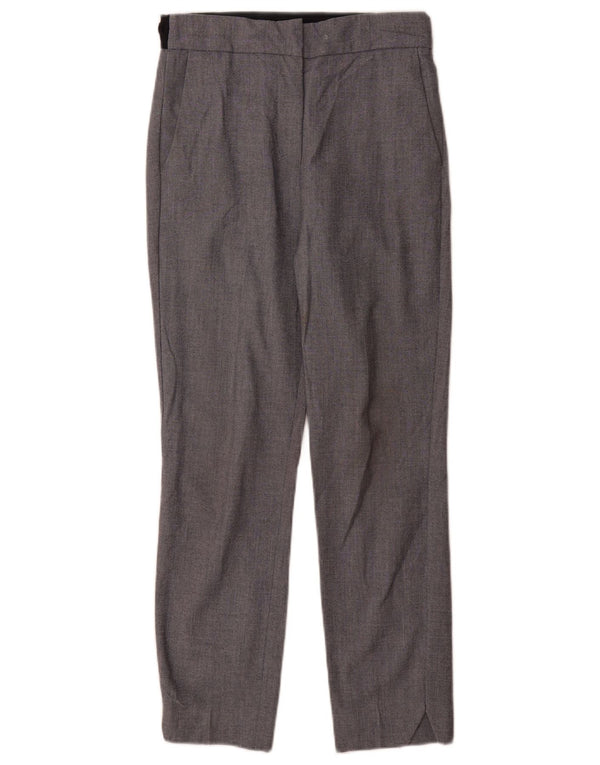 Pantaloni de costum slim pentru femei cu talie înaltă Zara Mici L26 L27 Gri Colorblock