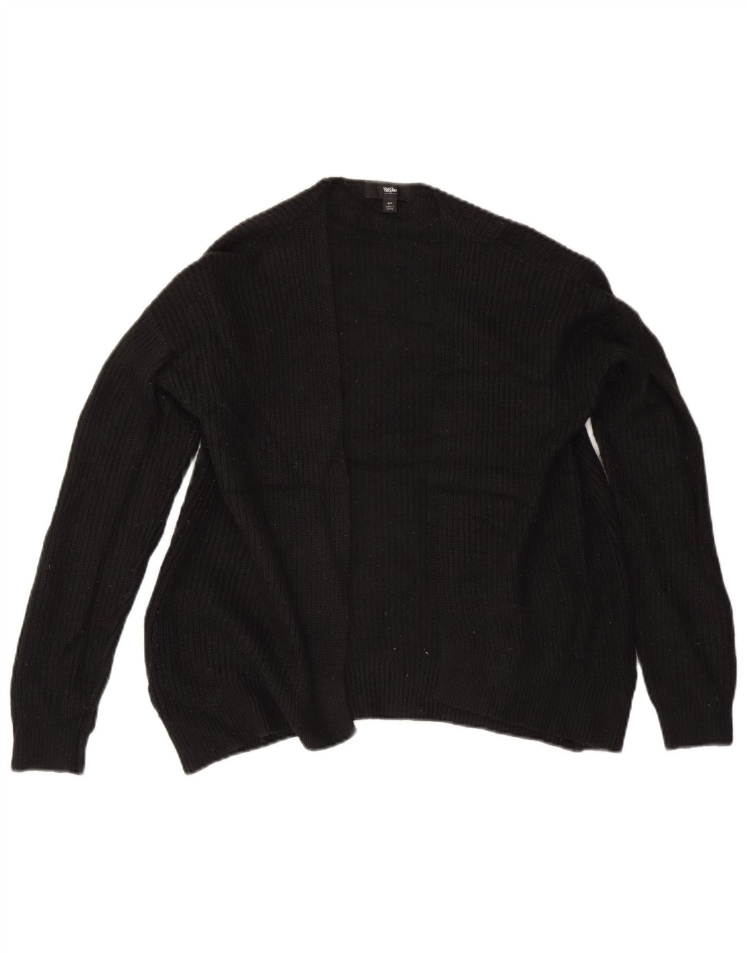 MOSSIMO Pulover cardigan deschis supradimensionat pentru femei UK 14 Medium Black Acrylic