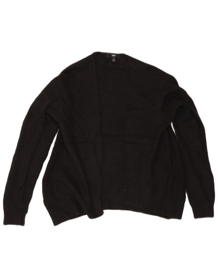 MOSSIMO Pulover cardigan deschis supradimensionat pentru femei UK 14 Medium Black Acrylic