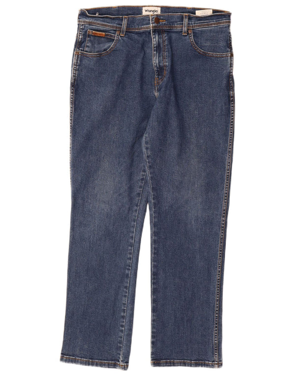 WRANGLER Blugi drepte pentru bărbați Texas W34 L30 Bumbac albastru
