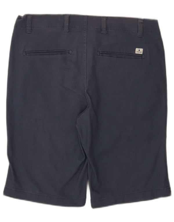 Jack & Jones Mens Chino Shorts Medium W32 Navy Blue Cotton