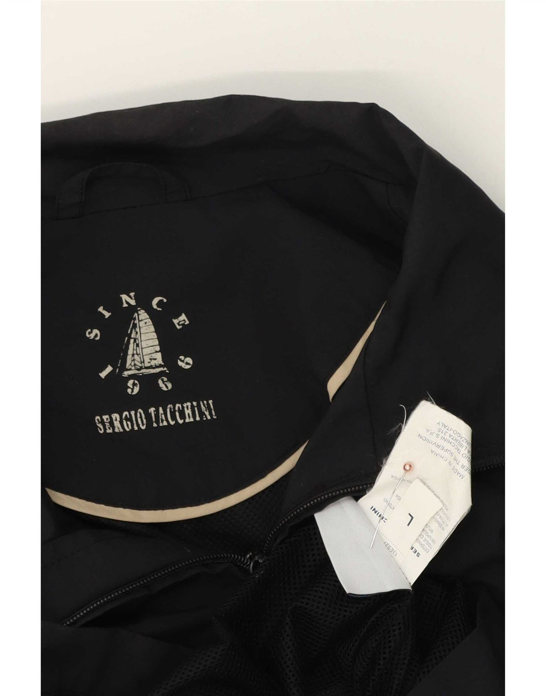 Bomber pentru bărbați Sergio Tacchini UK 40 Poliester negru mare