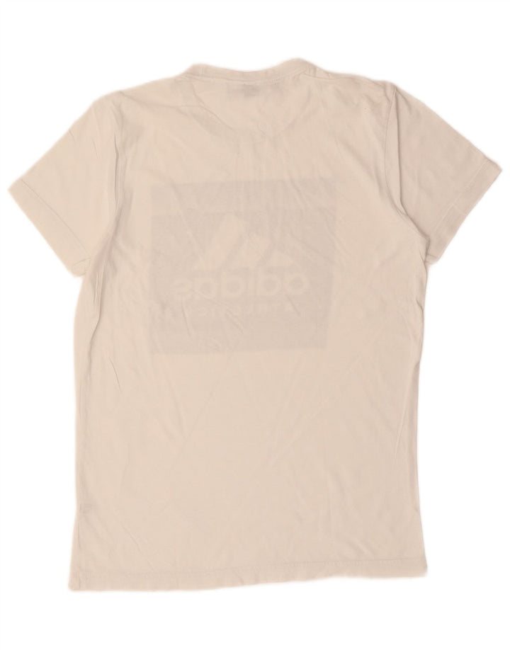 Tricou grafic pentru bărbați Adidas Top mic, alb, bumbac