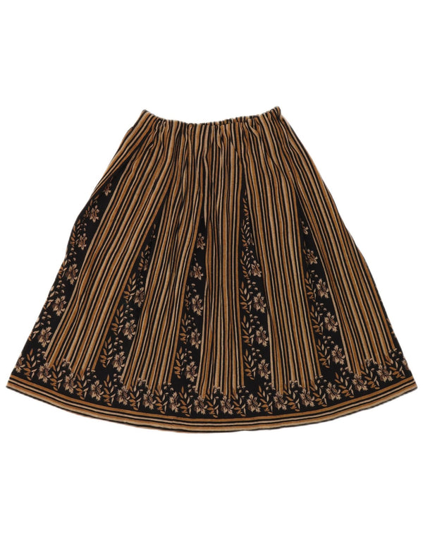 Vintage Womens A-Line Skirt W30 Medium Black Striped