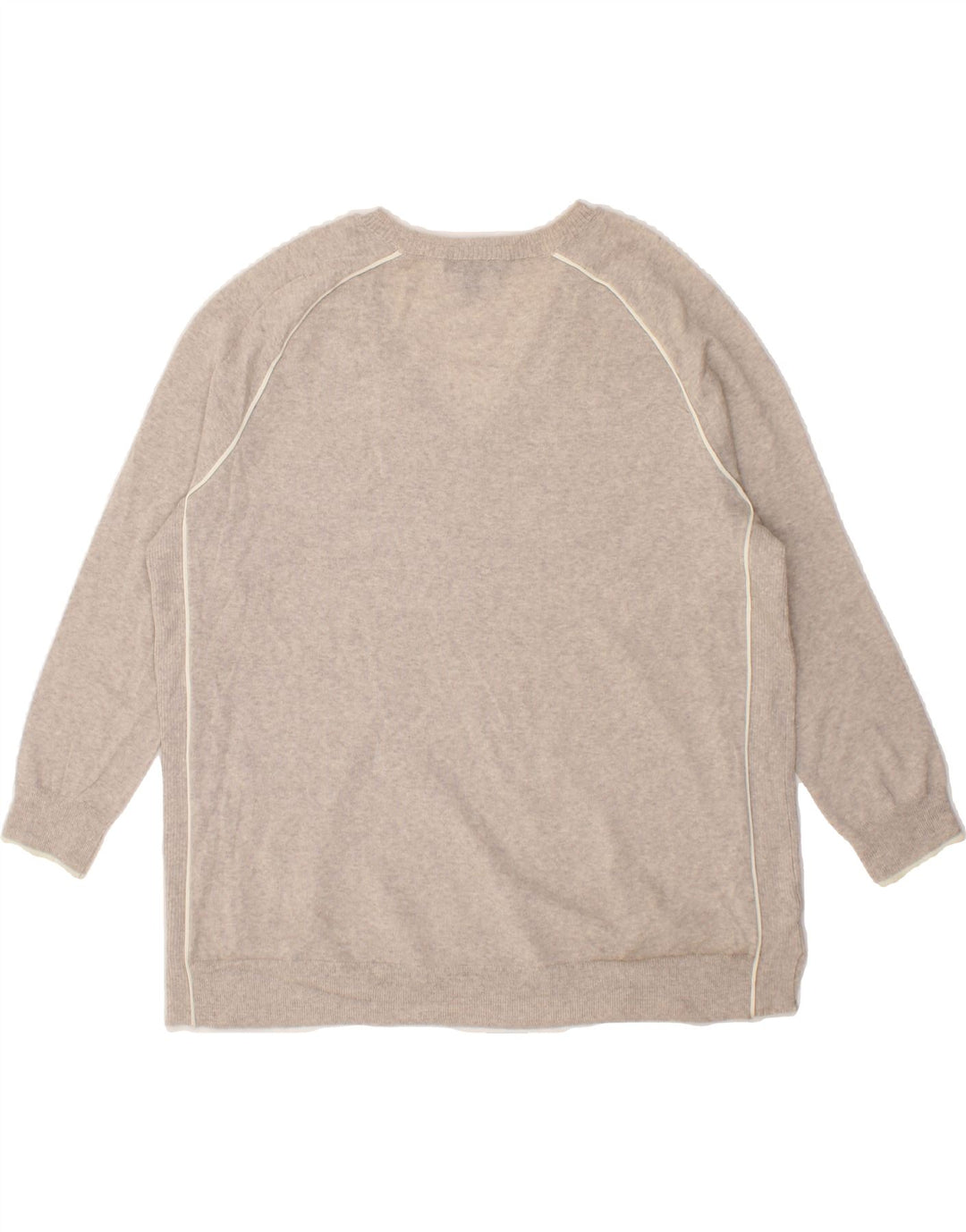 J. CREW Womens V-Neck Jumper Sweater UK 14 Medium Grey Vintage J. Crew and Second-Hand J. Crew from Messina Hembry 