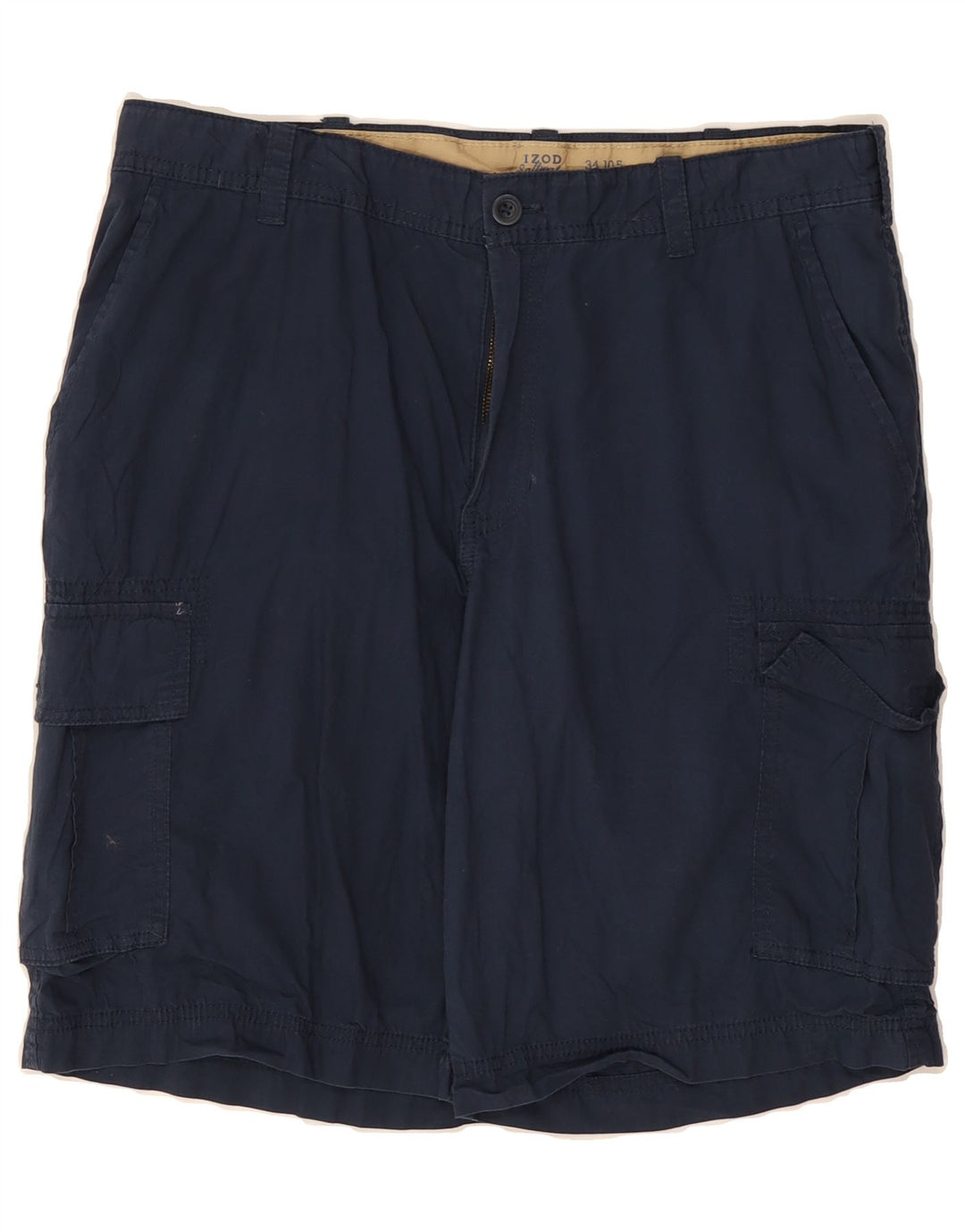 IZOD Mens Cargo Shorts W34 Large Navy Blue Cotton Vintage Izod and Second-Hand Izod from Messina Hembry 