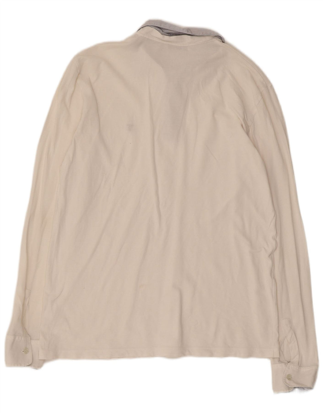 TRUSSARDI Tricou polo Rugby cu mânecă lungă pentru femei UK 18 XL Bumbac alb