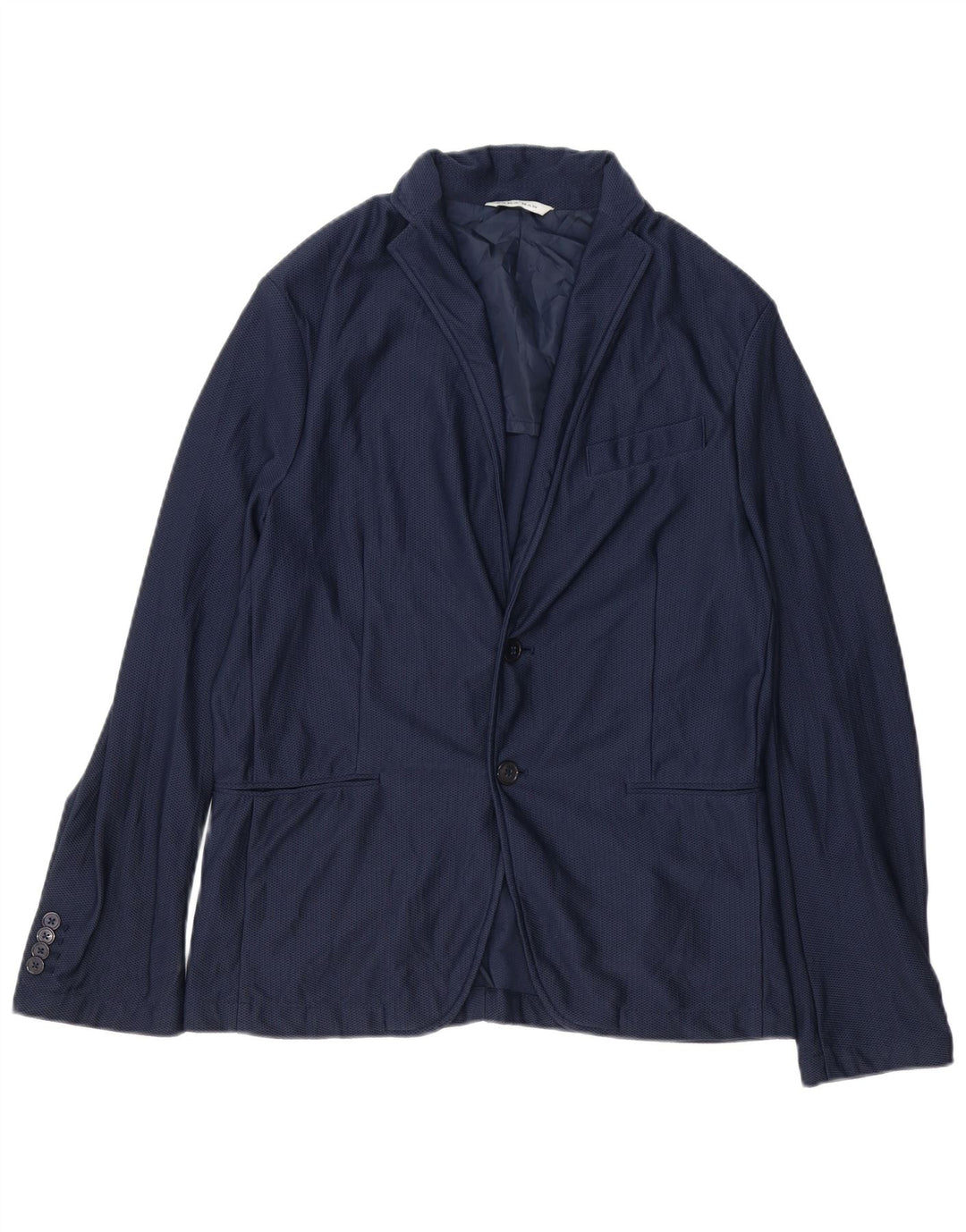 Blazer pentru bărbați Zara cu 2 nasturi EU 52 Poliamidă mare albastru bleumarin