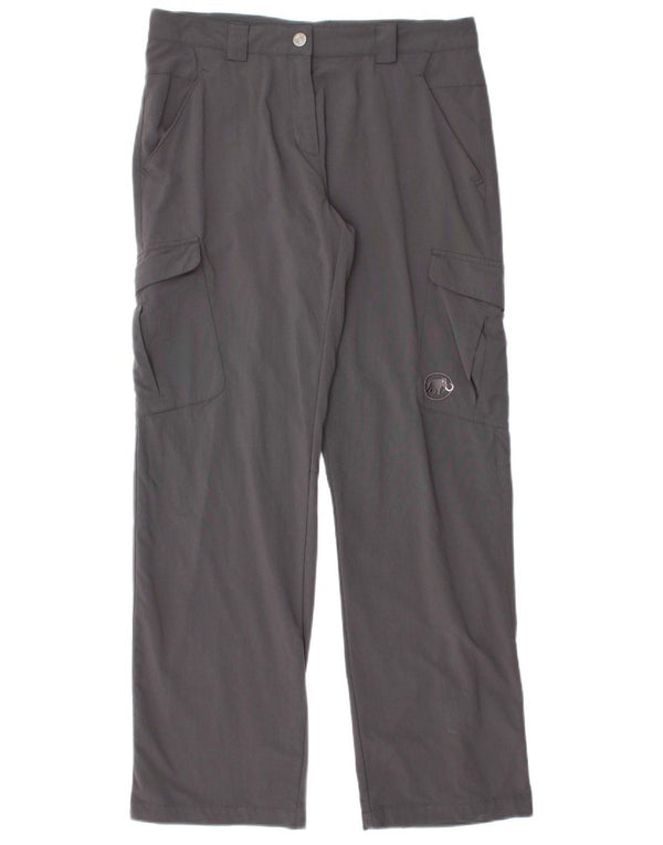 Pantaloni cargo drepti pentru femei MAMMUT UK 16 Large W32 L32 Nylon gri