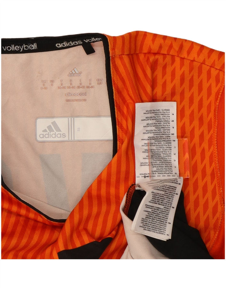 Adidas Climacool Graphic Top cu mânecă lungă pentru femei UK 10 Small Orange