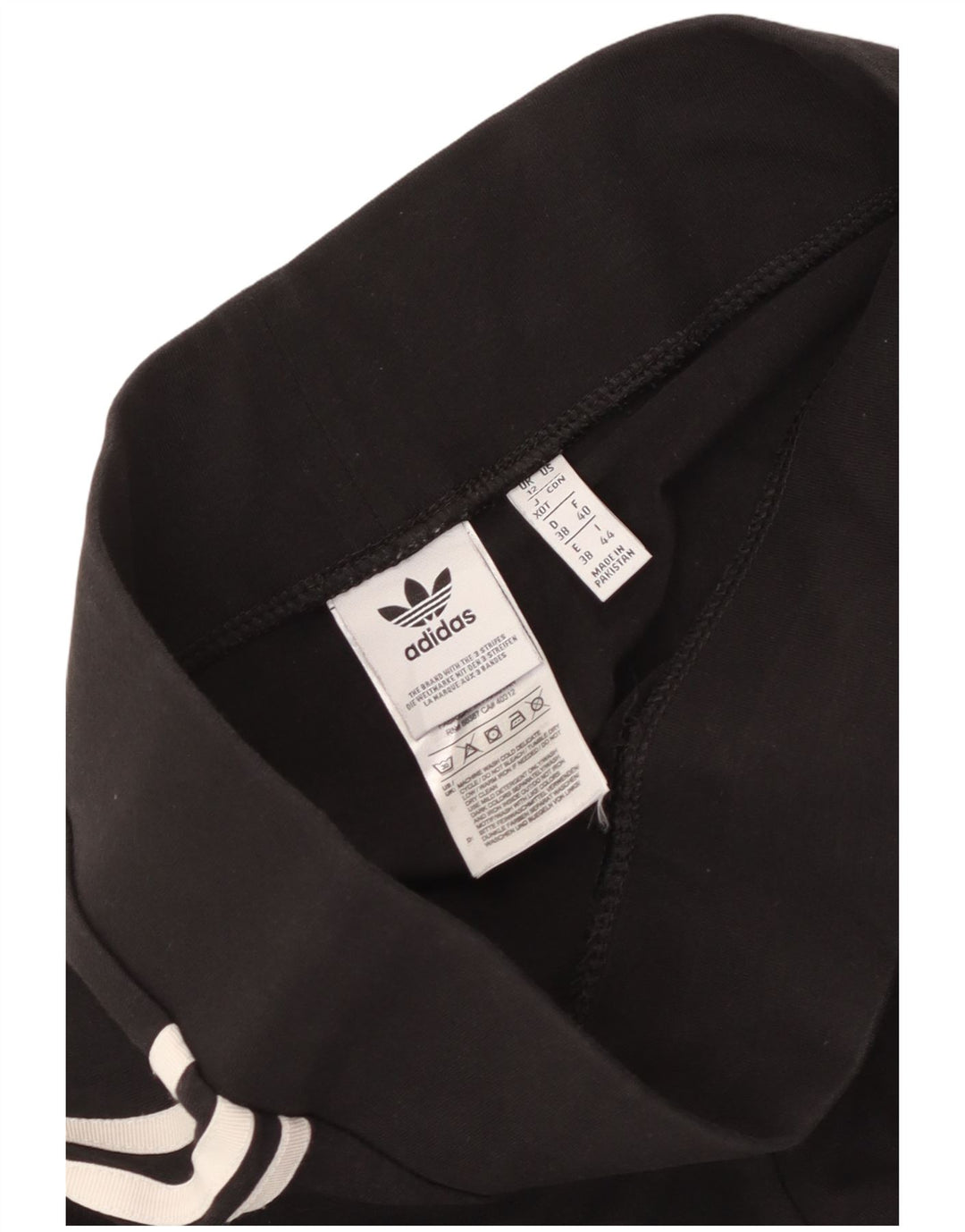 Leggings pentru femei Adidas UK 12, bumbac mediu negru