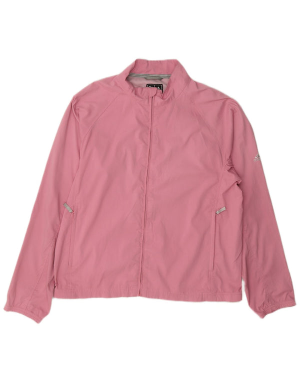 Jachetă de top pentru trening Adidas Clima Proof pentru femei UK 14 Poliester roz mediu