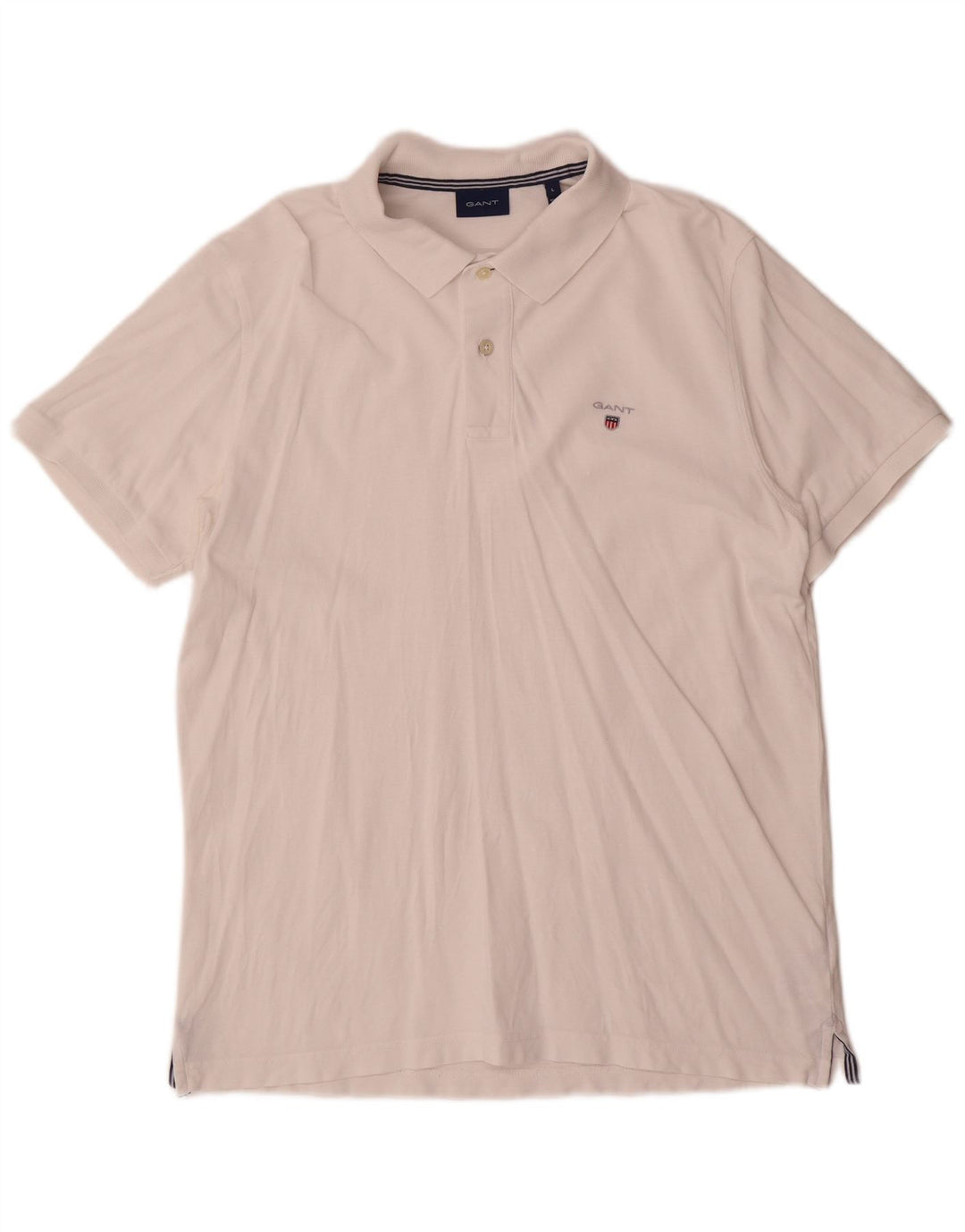 Tricou polo pentru bărbați Gant, mare, alb, din bumbac
